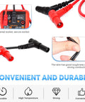 Beefed-Up 1000V 20A Multimeter Lead Kit with Comfort Grip Probes showing universal socket connection and durable cables