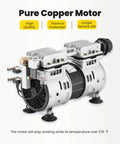 Pure copper motor of Heavy Duty Pond Aerator With 5.2 CFM For Ponds And Lakes Up To 3 Acres, 3/4 HP Compressor