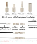 Diagram showing connectors for Internal Cable Routing Tool Kit For Bikes That Lets You Install 4-5.5mm Cable Housing Hydraulic Hose And DI2 E Tube Including SD300 Wire Easily With Scratch-Proof Protection For Road Mountain And E Bikes.