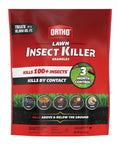 Lawn Bug Killer Granules in 10 lb bag for large yards up to 10,000 sq ft, kills ants, spiders, fleas, ticks; 3 month control label visible.