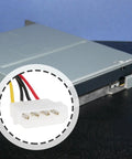 4 Pack 4 Pin Molex Male To 4 Pin Female Floppy Power Cable 30 Cm Long 18 AWG Easy Plug And Play For Three Point Five Inch Floppy Drives Old School PC Upgrade Durable Plastic Housing, 4-pin connector close-up