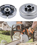 Beefed Up Chainsaw Clutch Assembly Kit for Stihl MS210 MS230 MS250 Saws shown with gears and outdoor use