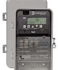 24 Hour One Circuit Electronic Time Switch for Indoor Outdoor Use, weatherproof enclosure showing control panel and display screen