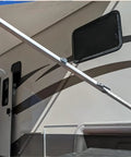 2 Pack Bottom Awning Mounting Bracket Assembly for RVs Die Cast Foot Pedal Support Kit Replacement in use on RV