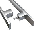 36 Inch Barn Door Push Pull Handle Heavy Duty Grade 304 Stainless Steel Brushed Finish Square Commercial Door Pull Set For Wood Or Glass Doors Office Front Entrance Durable Corrosion Resistant