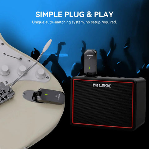 5.8 GHz Wireless Guitar System For Active And Passive Guitars With Charging Case Included No Dropouts Low Interference Display