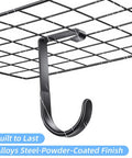 Six Pack Heavy Duty Garage Ceiling Storage Hooks For Bikes And Gear, Easy Install On Overhead Racks Or Wall Shelves