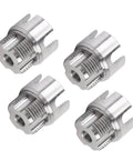 WALFRONT 4 Piece Pipe Threading Kit With Hex Shank High Hardness Alloy Steel Cutter And Threader For PVC PPR Pipes close-up view