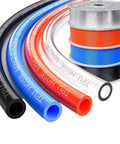 Kickass Heavy Duty Pneumatic Hose Compressor Air Tube 10 Meter Pu Pipe For Garage Grind And Diy Builds High Pressure Kink Resistant Industrial Grade Black Air Line Tubing in multiple colors.