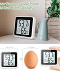 4 Pack Digital Humidity Meter Hygrometer With Thermometer For Home Use And Baby Nursery Accurate Room Temperature Monitor Emoji Display Humidity Sensor To Help You Dial In Humidifiers And Dehumidifiers, white plastic, 1.69 in