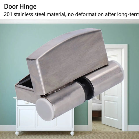 Rock Solid Gravity Hinges For Left Hand Interior Doors Self Closing Hydraulic Hardware featuring 201 stainless steel construction.