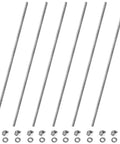 6 Pcs M5 X 200mm Fully Threaded Rod Kit Featuring Top Shelf 304 Stainless Steel With Rust Proof Machine Threads and nuts.