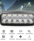 Universal 12V to 80V 6W LED Headlight for E Bikes and Motorcycles 12 LED Beads Tricycle Lamp front view at night