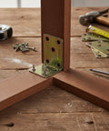 Flat Steel Furniture Connector Plate For Cabinet And Bookshelf Repair 3.15 X 1.5 Inch Cold Rolled Bracket in use on wood joint
