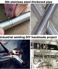 Six 1/4-inch OD 304 stainless steel seamless tubes, 12 inches long, with welded joints.