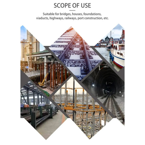 Scope of use for Heavy Duty Automatic Rebar Straightening And Cutting Machine Hydraulic Steel Bar Processor 4-14Mm in construction projects.