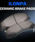 ILONPA front ceramic brake pads set with hardware, 4 pieces