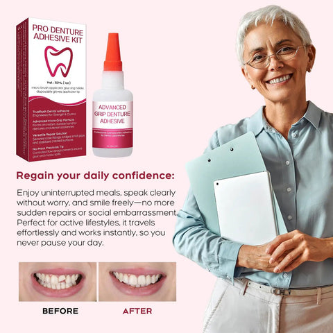 Instant Bonding Dental Glue For Dentures And Lab Tools, Quick Set In 15 To 60 Seconds, Crack Repair And Gap Filling, shown in package