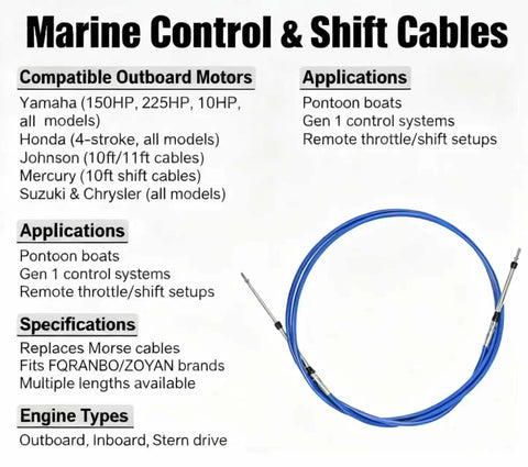 33C Boat Control Cable Throttle And Shift Remote For Yamaha Outboard Motors Marine Steering System 14 Ft Two Pack Blue Pro Grade Heavy Duty Cable For Smooth Shifts And Precise Steering On High Speed Watercraft
