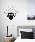Sheep Themed Wall Mount Toilet Paper Holder And Tissue Storage Rack Iron Tissue Basket Decor For Bathroom And Home on wall.