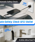 Fifteen Amp Gfci Outlet And Light Switch Combo Twenty Pack For Bathroom Vanities and Garage Projects, with electronic devices plugged in.