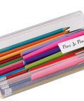 Top Notch Easy Peel Address Labels With Sure Feed Tech For Laser Printers 1.33 By 4 Inches White 1400 Count in a clear storage box.