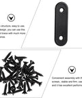 Heavy Duty Black Stainless Steel Brace Brackets For Wood Furniture And PCs showing plate with screws, simple structure