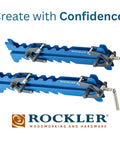Mini Deluxe Panel Clamps 2-Pack with sawtooth pattern, boss-grade four-way pressure, for flat panels, cutting boards, and DIY projects.