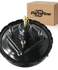Heavy Duty Vacuum Power Brake Booster Replacement For Toyota Camry Avalon Solara And Lexus Es300 Easy Bolt On Swap 1995 To 2003 with black coating and bolts.