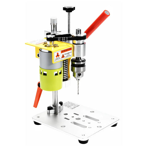 Handy Portable Mini Benchtop Drill Press With Seven Speed Control For Metal Woodworking And Jewelry Making, B10 Chuck Fits 0.6 To 6 mm Bits, 2000 To 4000 RPM For Precise DIY Projects