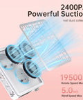 Heavy Duty Cordless Nail Dust Collector With Beast Mode 19500 Rpm Suction For Gel And Acrylic Files showing powerful suction design.