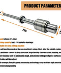 Rock Solid R8 Milling Machine Spindle Shaft With Precision Splines And Heavy Duty Sealed Bearings Complete 545mm Replacement Kit showing detailed dimensions.