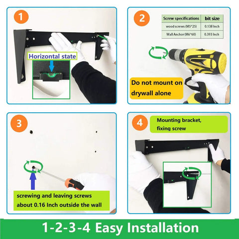 Step-by-step installation instructions for Bulletproof Heavy Duty Vertical Wall Mount Patch Panel Bracket Pack Of Two For 19 Inch Network Gear.
