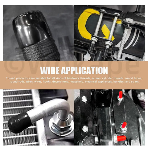 Must Have 496 Piece Vinyl Rubber End Cap Kit For Metal Tubing And Bolts, 17 Sizes Round Tube Caps With Flexible PVC Screw Thread Protectors