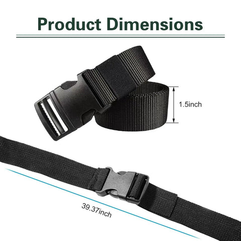Tough As Nails 39 Inch Battery Hold Down Straps Heavy Duty Car Battery Tie Down Webbing With Quick Release Buckles Weather Resistant For Truck Suv Boat Rv Black with dimensions shown.