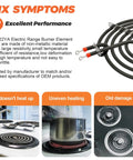 MP22YA Electric Range Burner Element Unit Set Upgraded 2026 Replacement Kit 6inch 8inch coils stainless titanium alloy