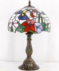Stained Glass Tiffany Style Hummingbird Table Lamp 12 Inch Shade And 18 Inch Tall Bedside Desk Reading Light Antique Green Bronze Base