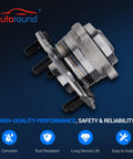 Rear Wheel Bearing and Hub Assembly 512353 for Honda Accord 2008-2012 and Acura TSX 2009-2014 5 Lug ABS Compatible Replacement Wheel Hub Kit