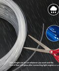 Front view: PMMA fiber optic cable, clear, 1 mm dia, 50 m roll for star ceiling lighting