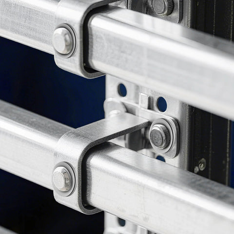 Flat washer assortment kit in 304 stainless steel; metric sizes M2–M12 (9 sizes) shown on metal hardware.