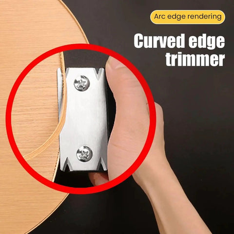 Mini Edge Banding Trimmer With 5pc Replaceable Blades for woodworking shown trimming wood edge