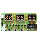 Six Digit LED Digital Clock DIY Kit For Arduino Projects, board showing AT89C2051 MCU, buttons, and LED display on FR4 PCB