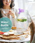 64 Oz Heavy Duty Glass Milk Bottle With Airtight Screw Cap Reusable One Half Gallon Water Bottle With Scale Lines 2 Qt Glass Milk Jug Pitcher Includes Extra Gaskets And Handle