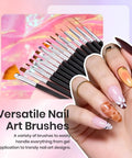 All In One Nail Art Kit With Case 31 Piece Set Including Dual Ended Dotting Tools Liner Brushes Striping Tools Sculpting Pens