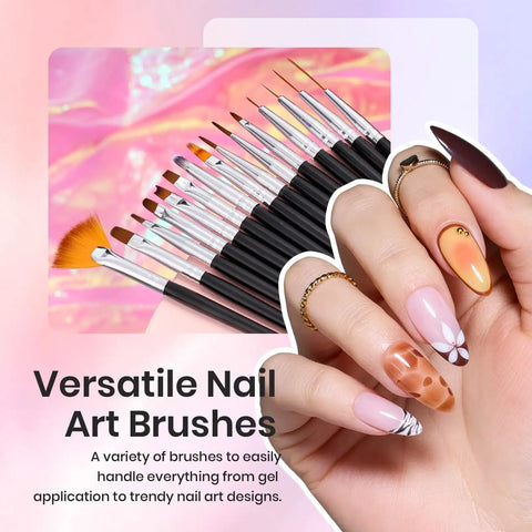 All In One Nail Art Kit With Case 31 Piece Set Including Dual Ended Dotting Tools Liner Brushes Striping Tools Sculpting Pens