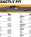 14 Inch Rear Wiper Blade Replacement compatibility for Jeep Cherokee, Mazda CX-5 CX-9, Hyundai Tucson, Santa Fe, Lexus RX 350, Chrysler.