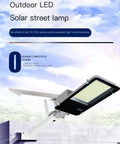 Built Different Solar Led Flood Light Featuring Dusk To Dawn Sensor And IP65 Weatherproof Housing Engineered For Heavy Duty Yard Security And Parking Lot Lighting That Stays Lit Every Night, showing an angled view of the solar street lamp.