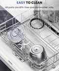 6 Cup Mini Food Processor Chopper With 250W Motor And Stainless Steel Blades Plus Meat Grinder Attachment parts in dishwasher