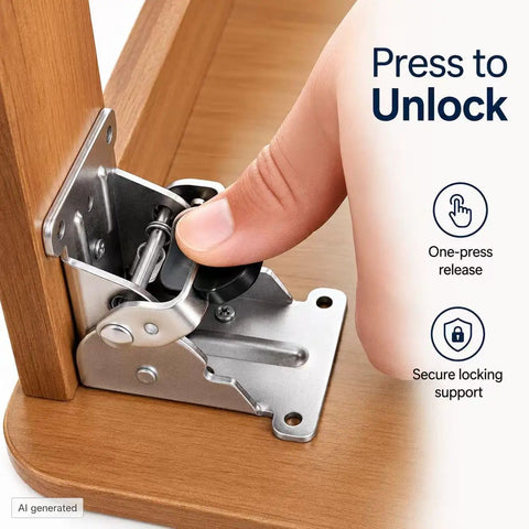 Heavy Duty Locking Hinges For Folding Legs And Tables 90 Degree To 180 Degree Self Locking Brackets 2 Pack Black Steel