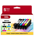 Five Color XXL Ink Cartridge Value Pack High-Capacity Replacement For 280 281 Ink Cartridges box